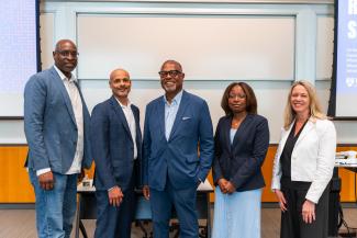 Kelly Harris, N. Jeremi Duru, Ken Shropshire, Fareeda Griffith, and Michelle Young pose for a picture together